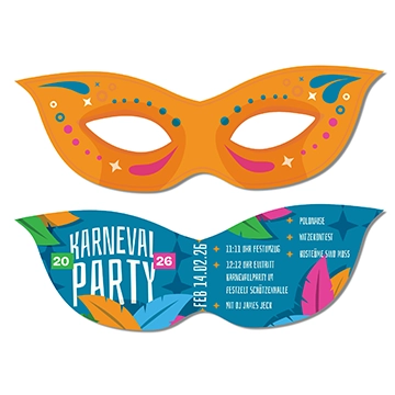 Karneval Flyer mit Stanzkontur 