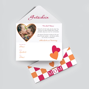 Gutschein Muttertag MOM gestalten
