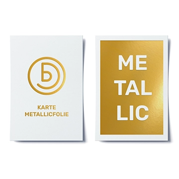 Karte Metallicfolienkaschierung drucken