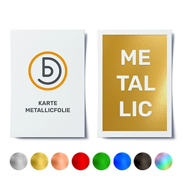 Karte Metallicfolienveredelung drucken