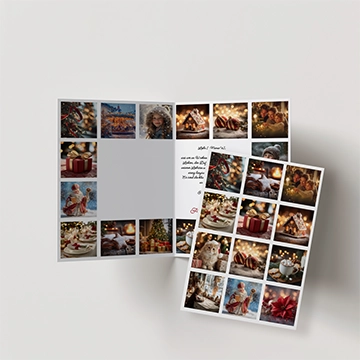 Klappkarte Weihnachten 12er Raster