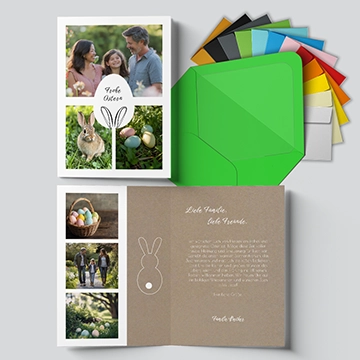 Osterklappkarte Ostergruß gestalten