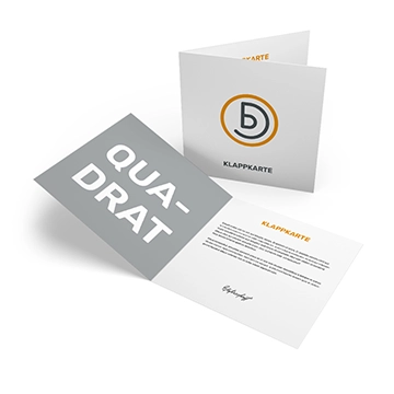 Klappkarte Quadrat Einbruchfalz