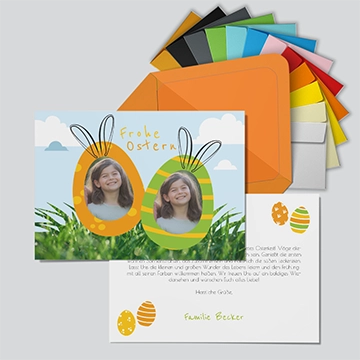 Osterkarte Zwillingsei gestalten