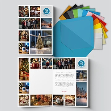 Weihnachtsklappkarte Raster Mit Briefumschlag