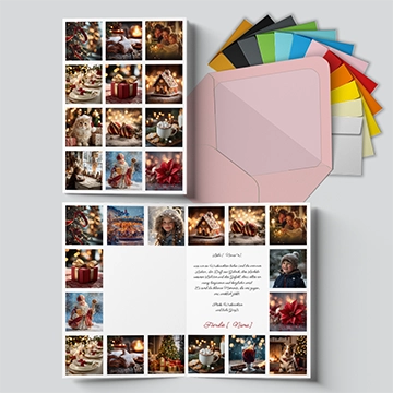 Weihnachts Klappkarte 12er Raster