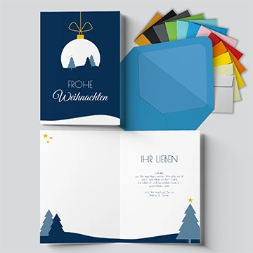 Klappkarte Weihnachten Weihnachtskugel