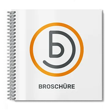 Broschüren mit Umschlag und Spiralbindun quadrat