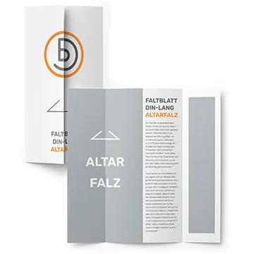 Faltblatt DIN-lang Altarfalz