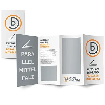 Faltblatt DIN-lang Parallelmittelfalz