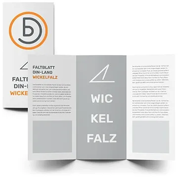 Faltblatt DIN-lang Wickelfalz