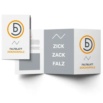 Faltblatt Zickzackfalz
