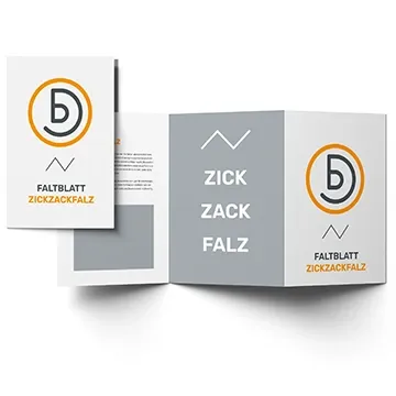 Faltblatt DIN-Formate Zickzackfalz