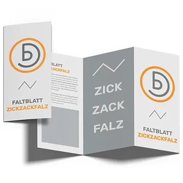 Faltblatt DIN-lang Zickzackfalz