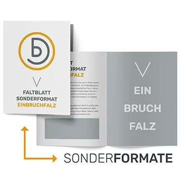 Faltblatt Sonderformate Einbruchfalz