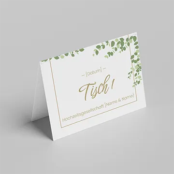 Hochzeit Tischkarte Natural Green