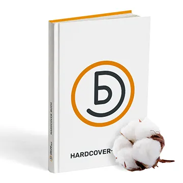 Hardcover-Buch wattiert