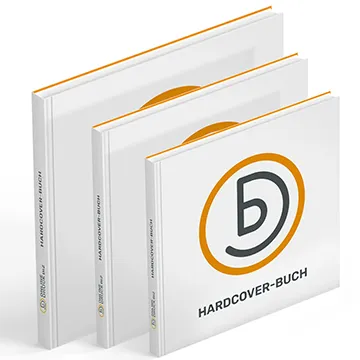 Hardcover-Buch quadrat