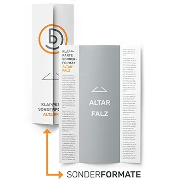 Klappkarte Sonderformat Altarfalz drucken