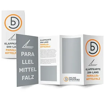 Klappkarte Parallelmittelfalz DIN-Lang