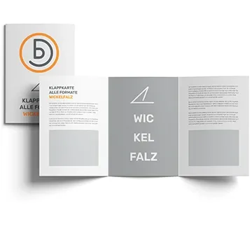 Klappkarte Wickelfalz alle Formate drucken