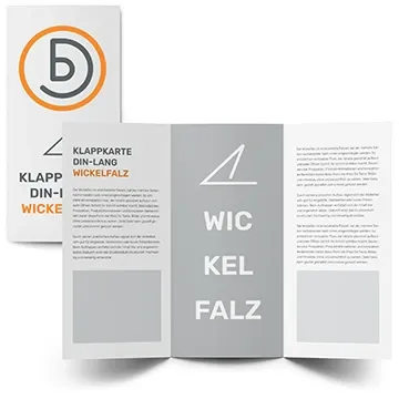 Klappkarte DIN-lang Wickelfalz