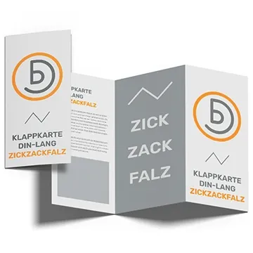 Klappkarte DIN lang Zickzackfalz