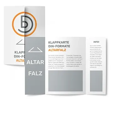 Klappkarte DIN-Formate Altarfalz