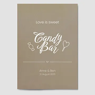 Hochzeitsplakat CandyBar