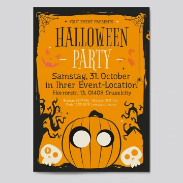 Halloween Party Plakat erstellen und drucken