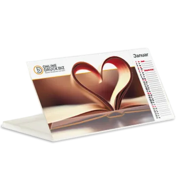 Postkartenkalender mit pervoration und Aufsteller