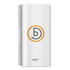 Heft mit Umschlag und Spiralbindung DIN-Lang