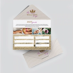 Gutschein in Briefumschlagoptik Wellness