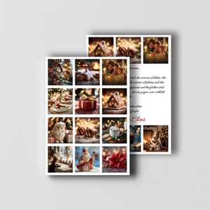 Karte Weihnachten 12er Raster