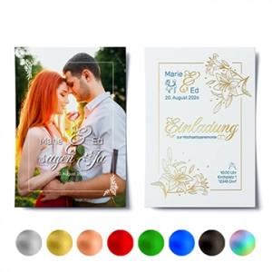 Hochzeitskarte Metallic
