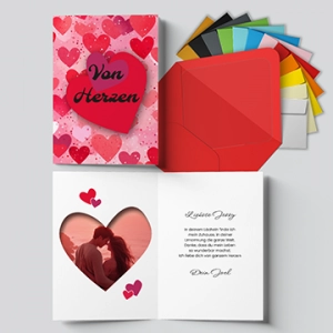 Valentinsklappkarte Von Herzen