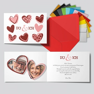Valentinsklappkarte Du & Ich