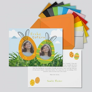 Osterkarte Zwillingsei