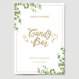 Hochzeitsplakat CandyBar Natural Green