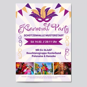 Karnevalparty Plakat