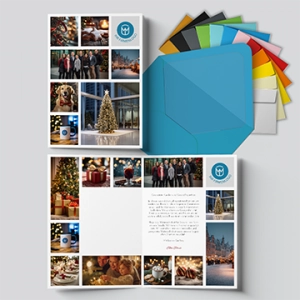 Klappkarte Weihnachten Raster