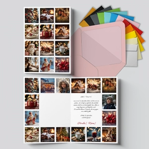 Klappkarte Weihnachten 12er Raster