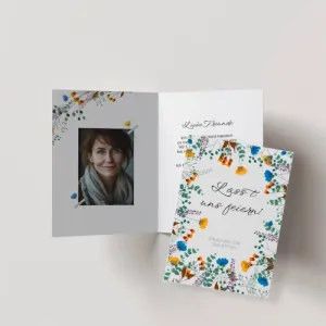 Klappkarte Geburtstag Floral 