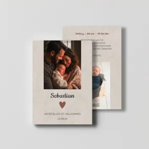 Karte Geburt Familienliebe