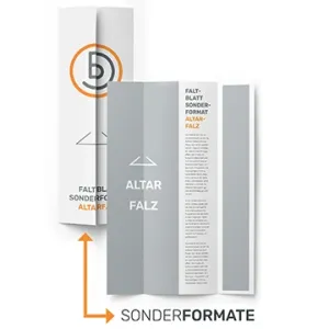 Faltblatt Sonderformate Altarfalz