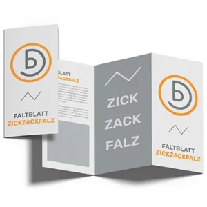 Faltblatt DIN-lang Zickzackfalz