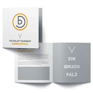 Faltblatt Quadrat Einbruchfalz