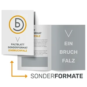 Faltblatt Sonderformate Einbruchfalz