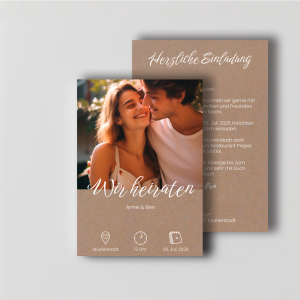 Einladungskarte Hochzeit Nature 