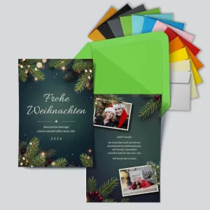 Weihnachtskarte Tannenzweige
